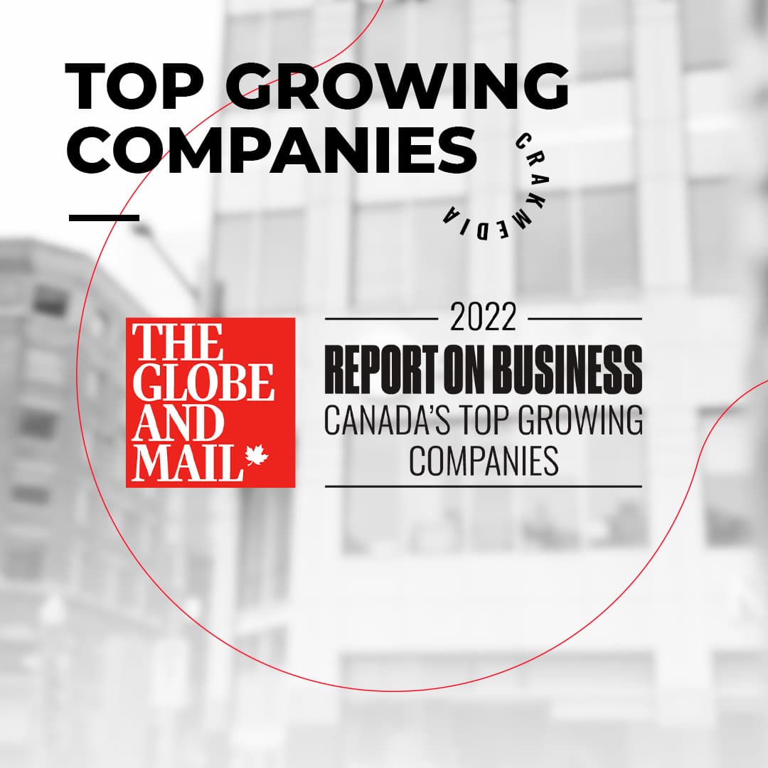 Crakmedia maintenant dans le classement Canada’s top growing companies du Globe and Mail
